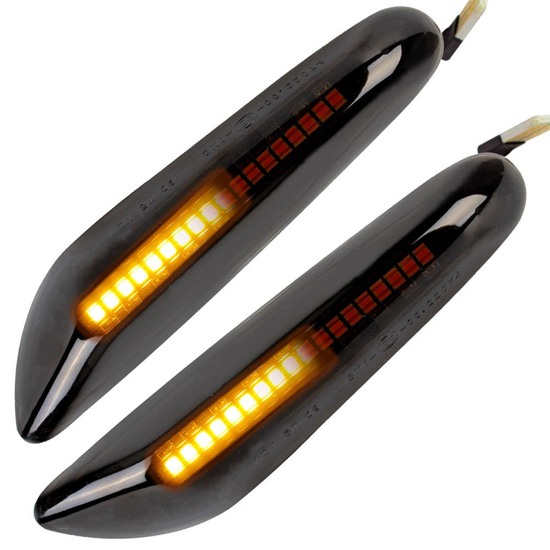 Piscas Laterais LED (2x) BMW E46/E6X/E8X/E9X/ Preto Fumado